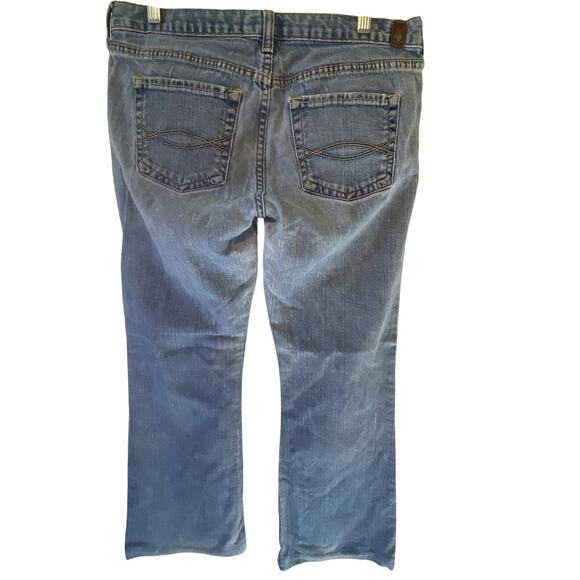 Abercrombie & Fitch A&F Stretch Vintage Flare Jeans Size 10S Light Blue Y2K 90s - Picture 8 of 10